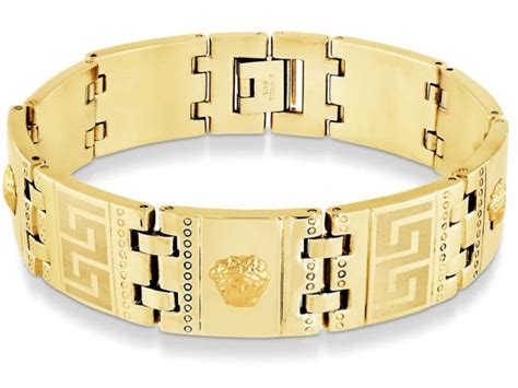 stainless steel bracelet versace homme|versace bracelet 18k gold.